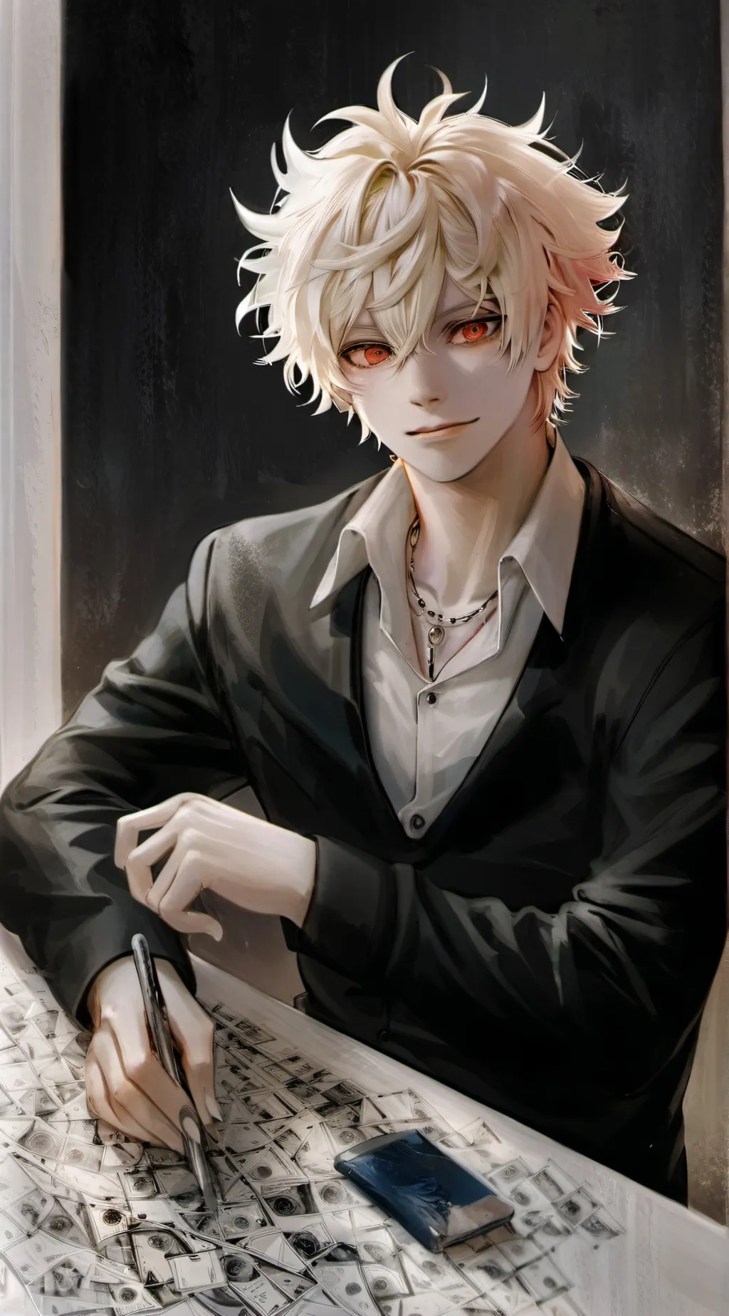 ai character: bakugo  background