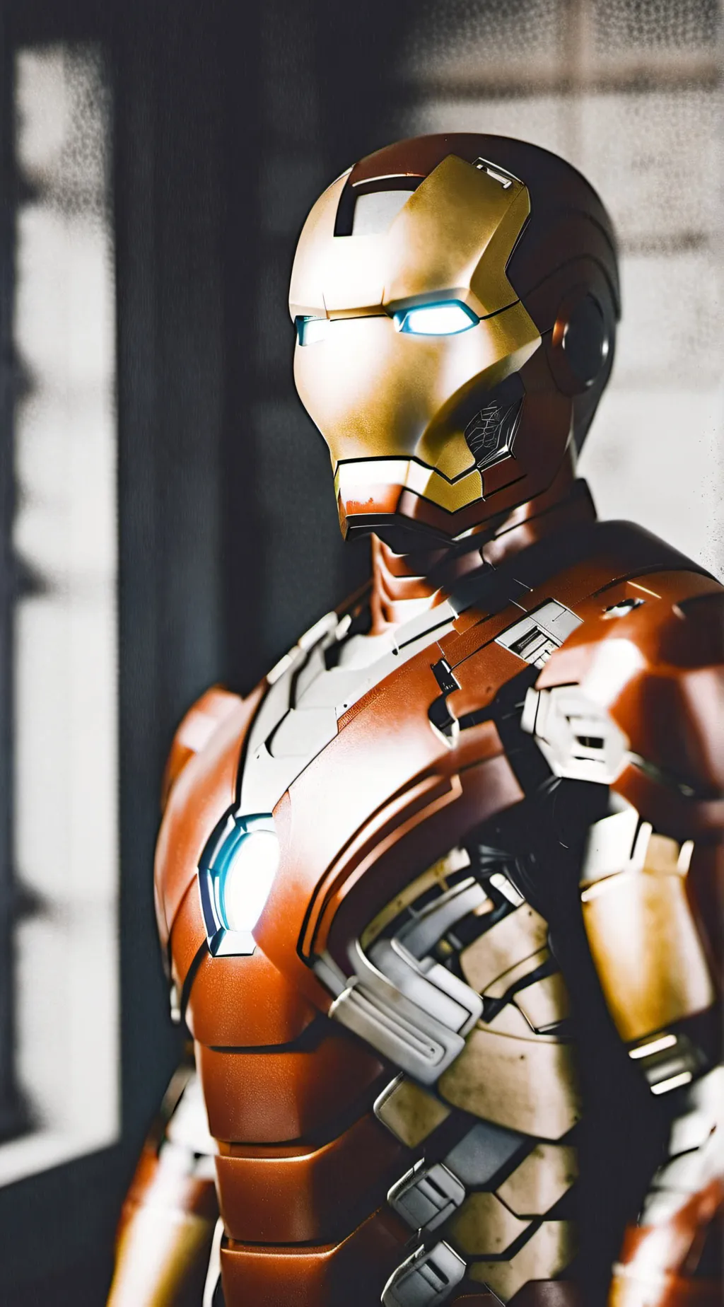 ai character: Iron mann  background