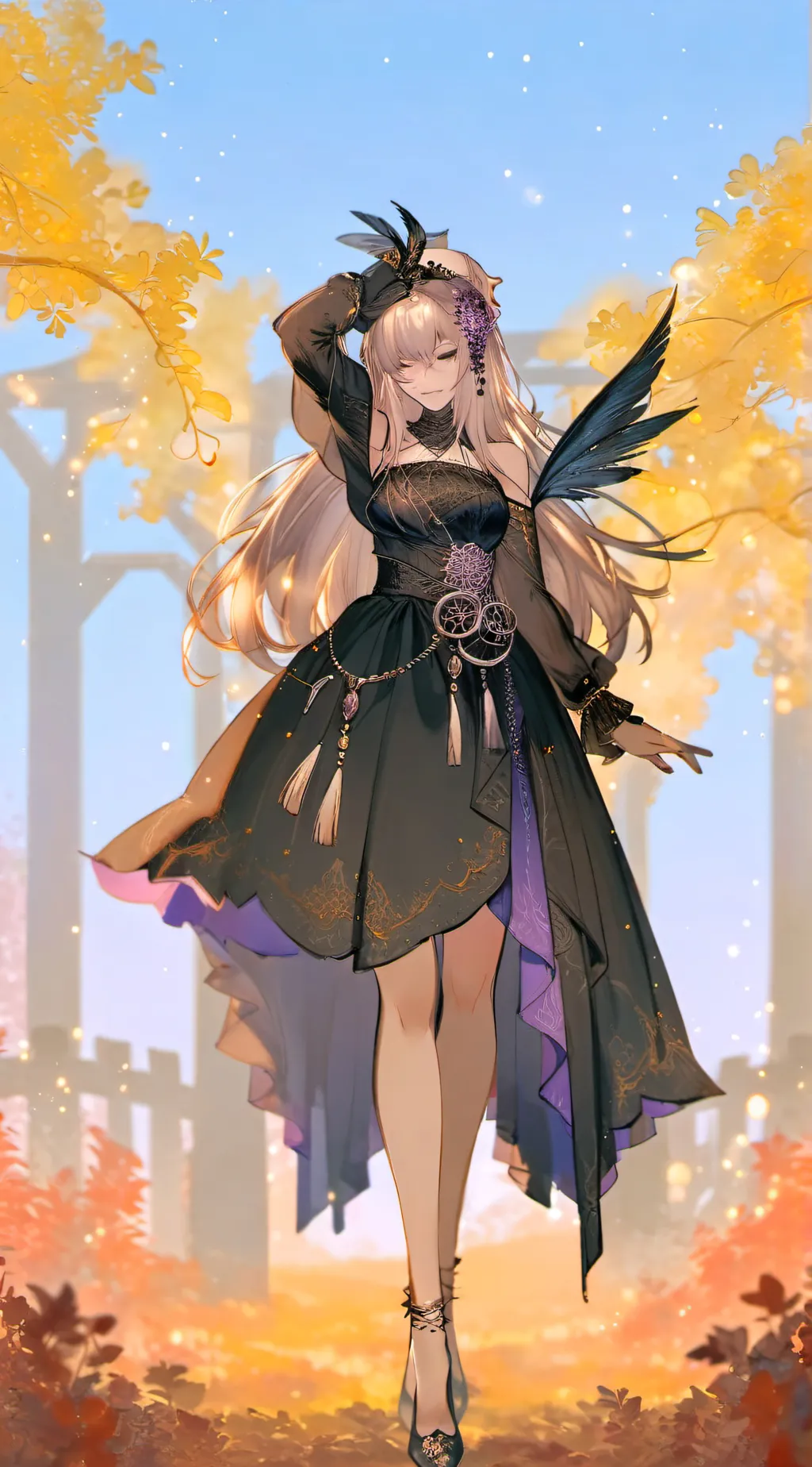 ai character: Violet background