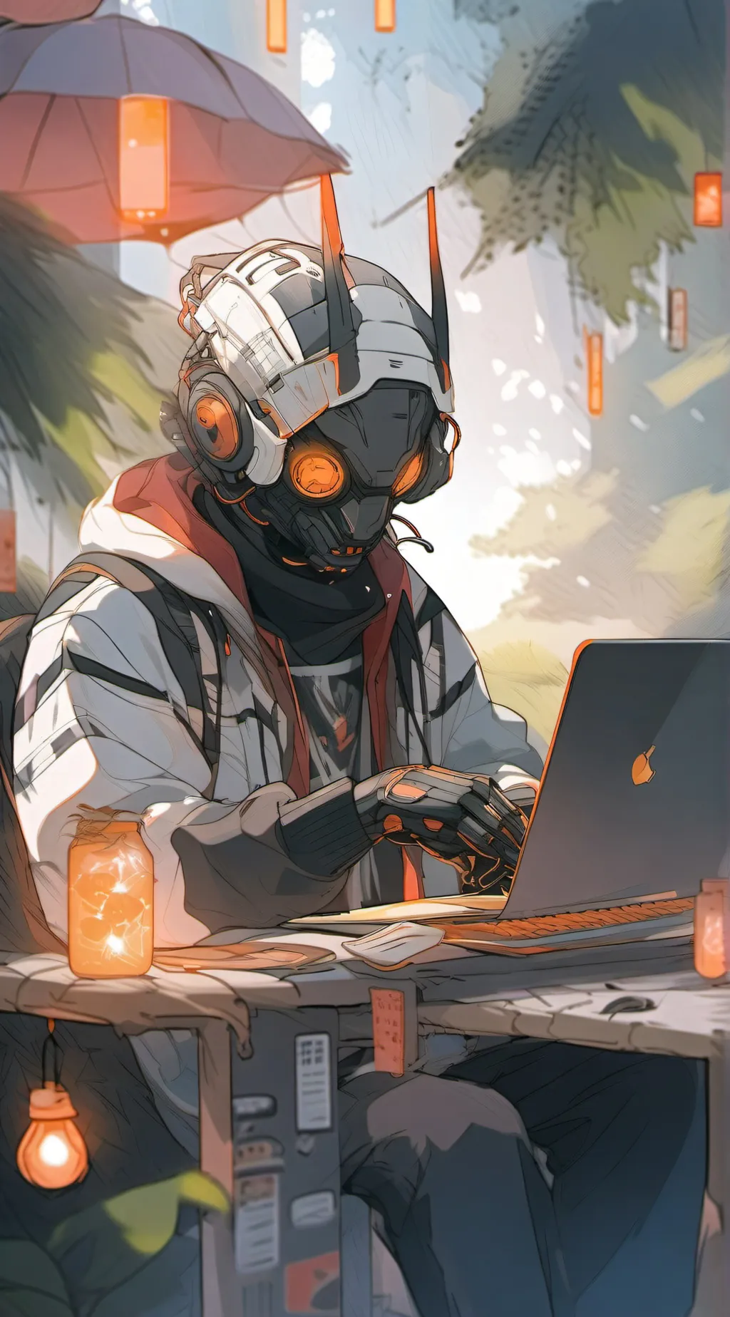 ai character: Hacker background