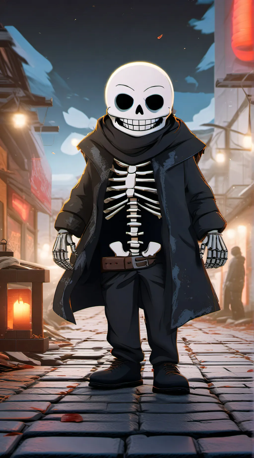 ai character: sans the skeleton background