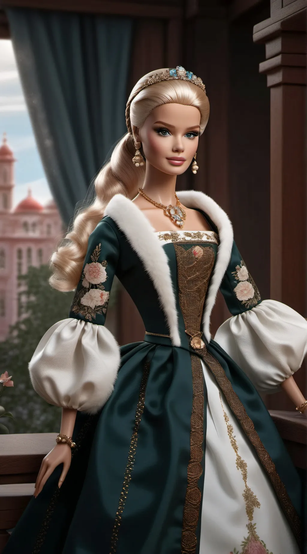 ai character: Barbie background