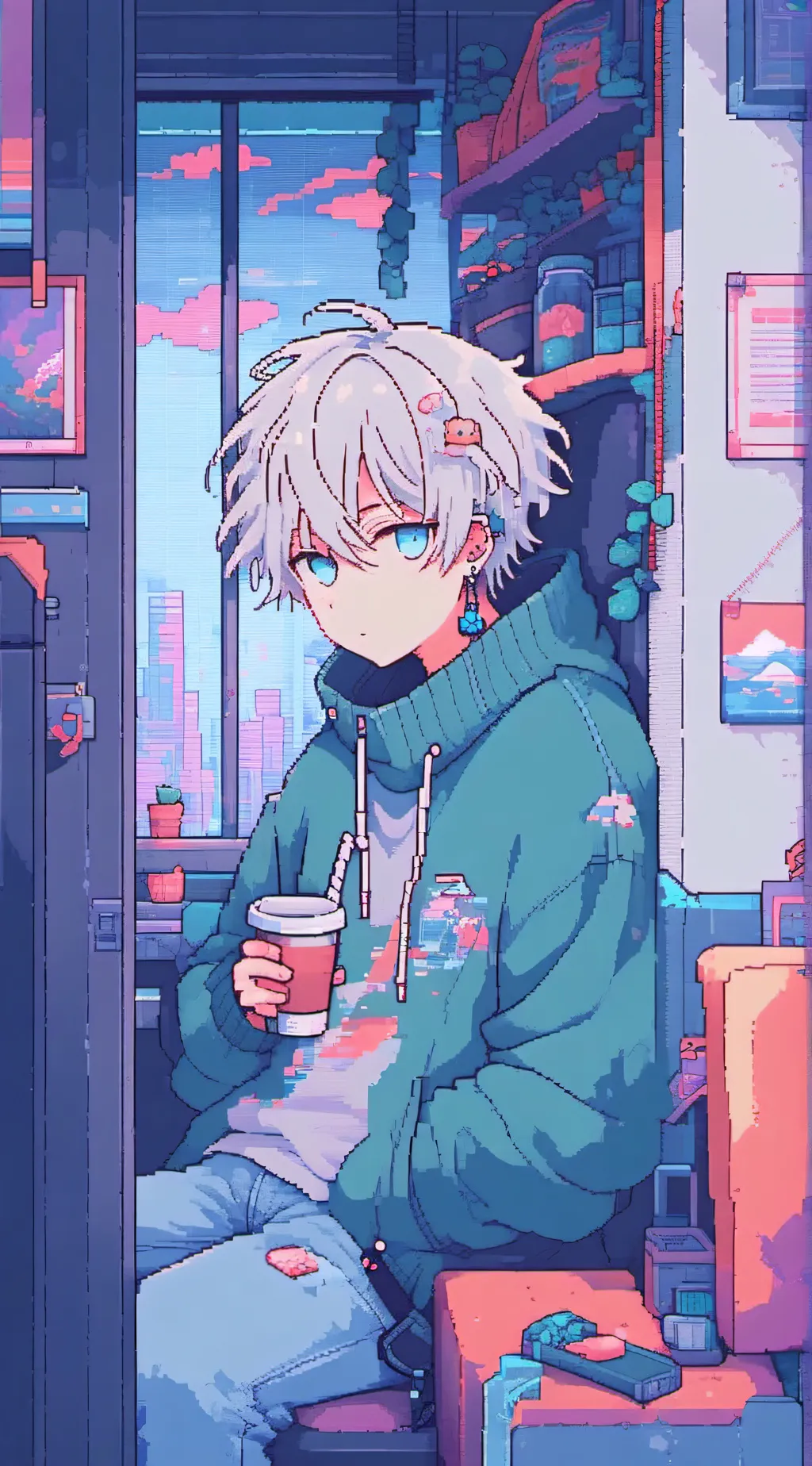 ai character: Gojo Satoru💙👁️ background