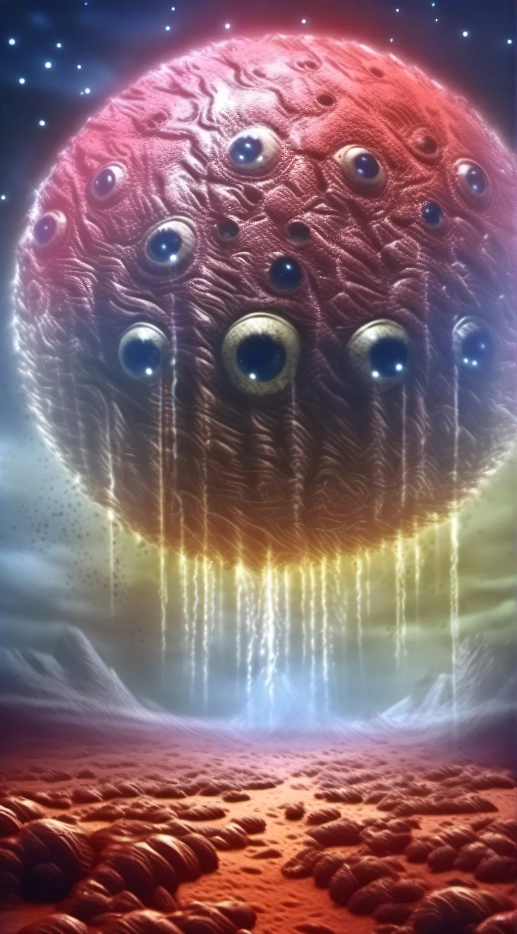 ai character: alive planet background