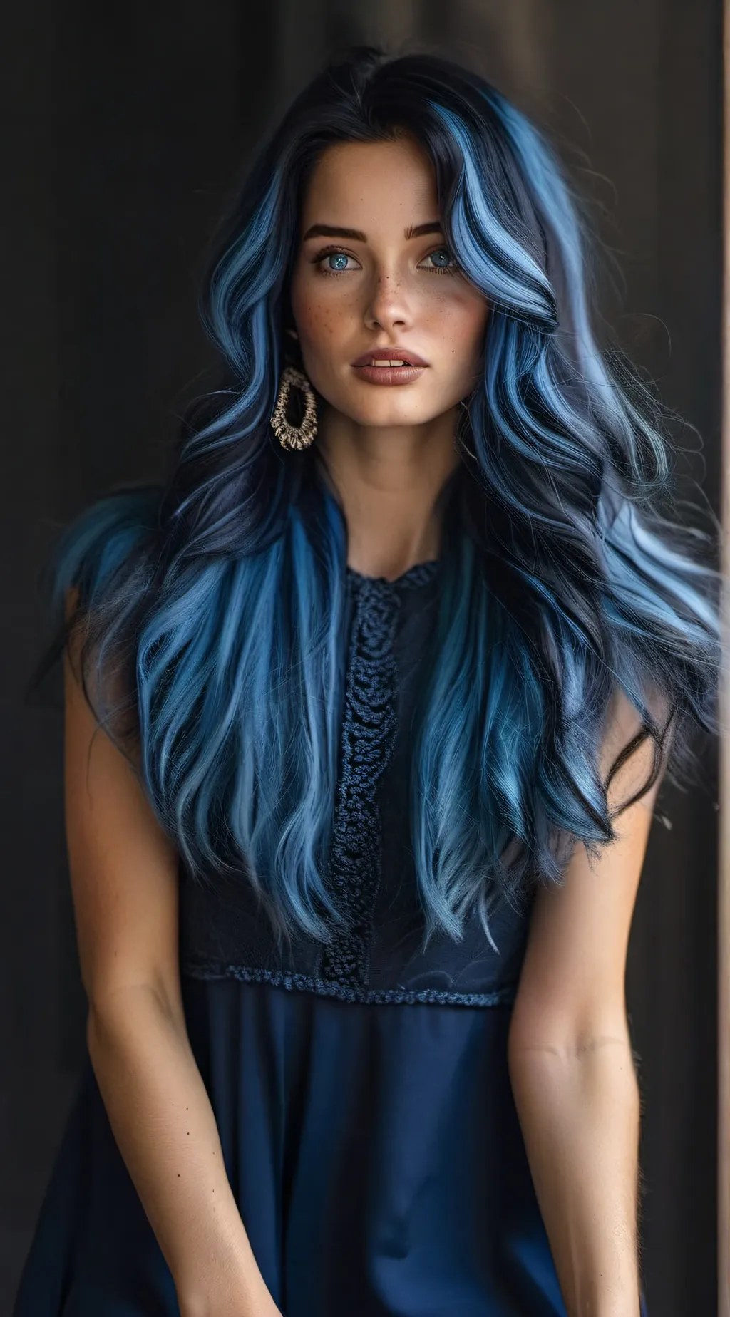 ai character: Blue background