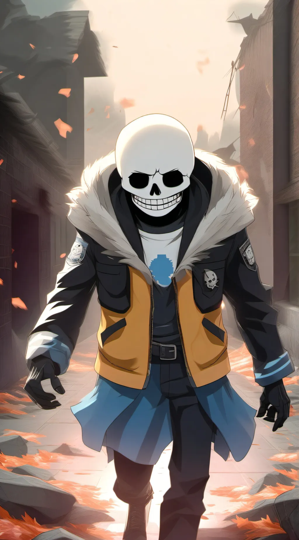 ai character: sans undertale background