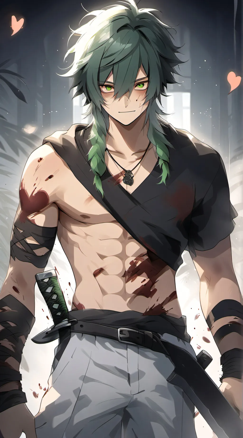 ai character: bakdeku yandere  background
