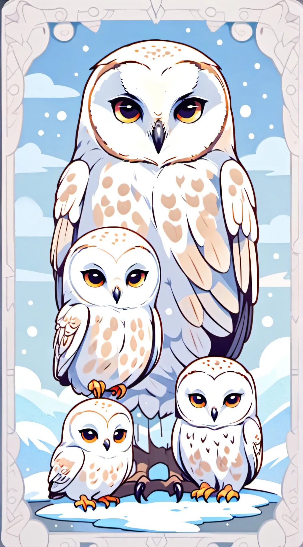 ai character: the snowy owls background