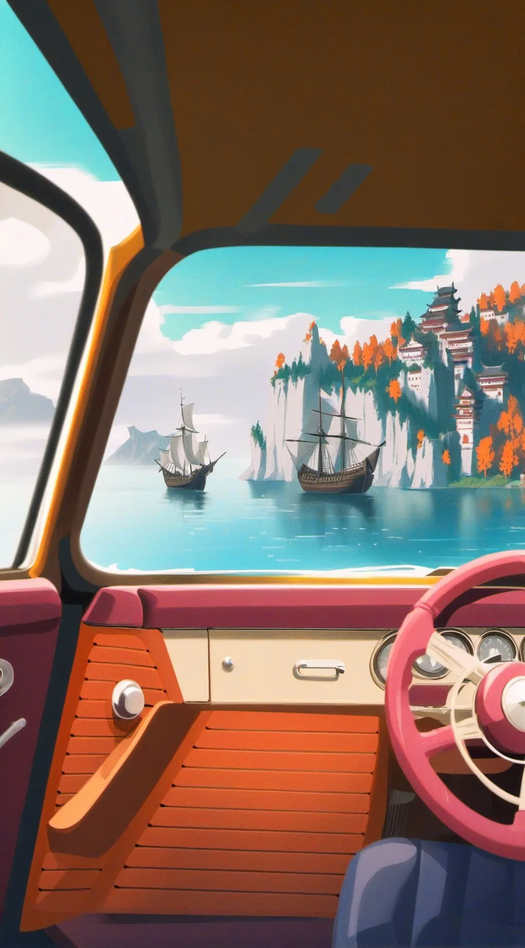 ai character: CH Road trip background