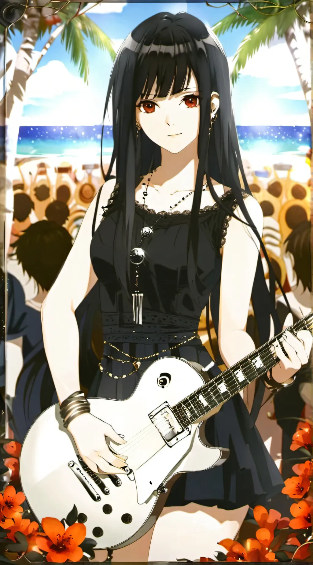 ai character: rose background