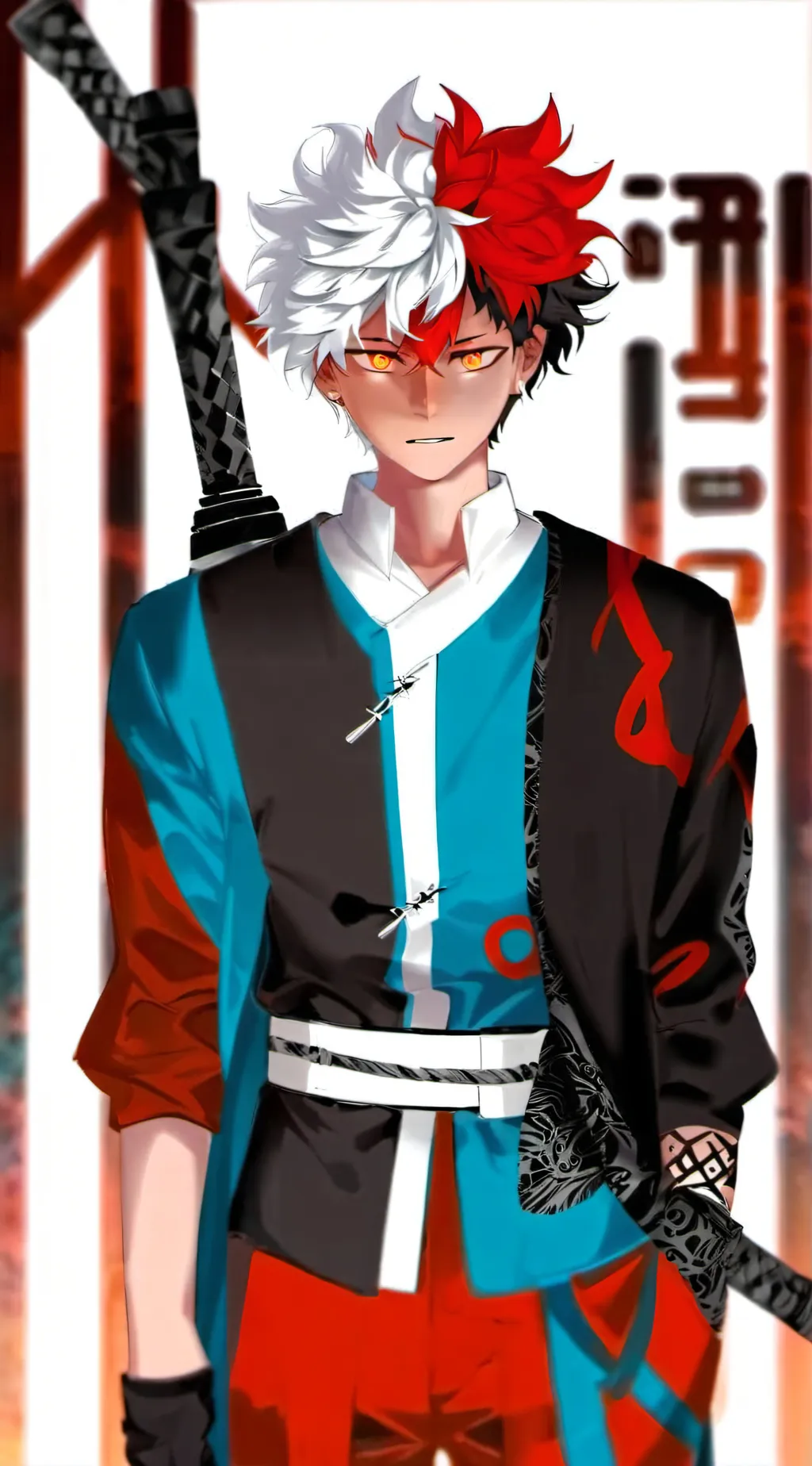 ai character: shoto todoroki  background