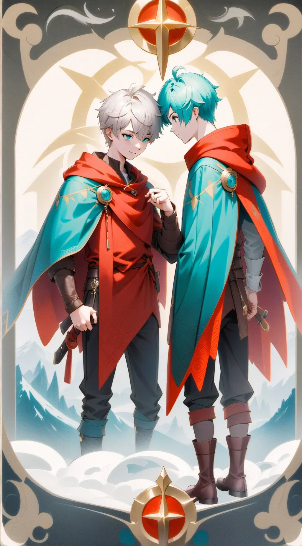 ai character: Sam and Colby  background