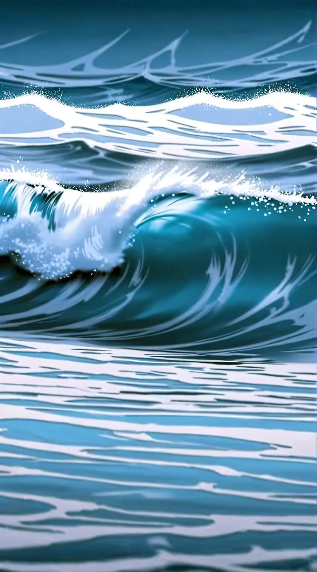 ai character: 🌊water 🌊 background