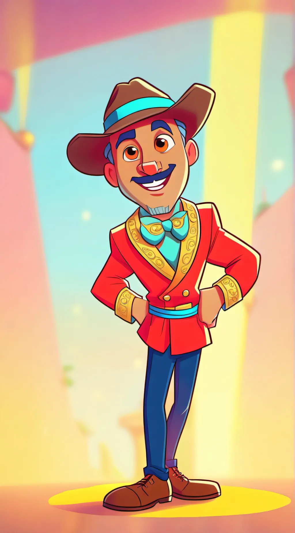 ai character: Smiling critters background