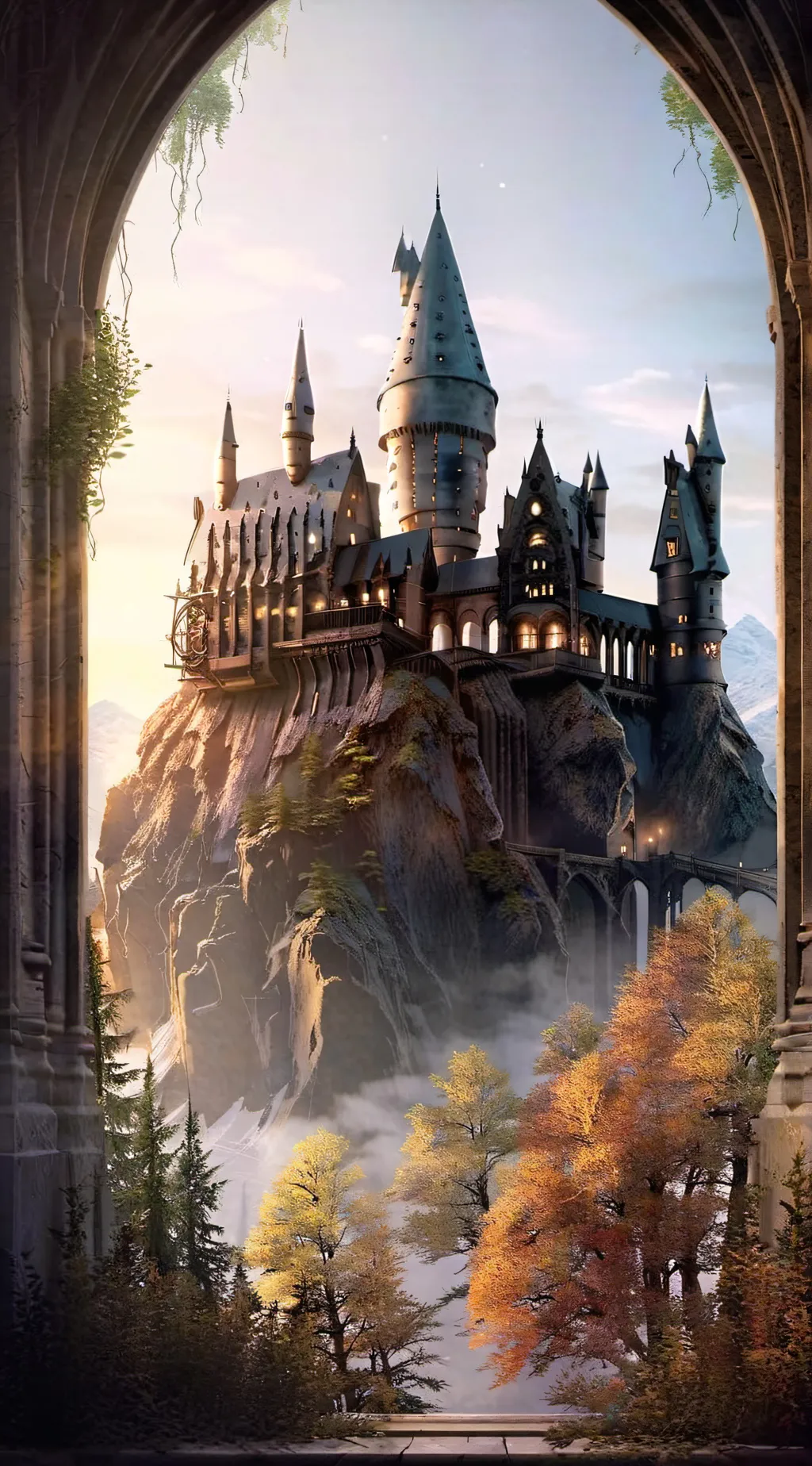 ai character: Hogwarts  background