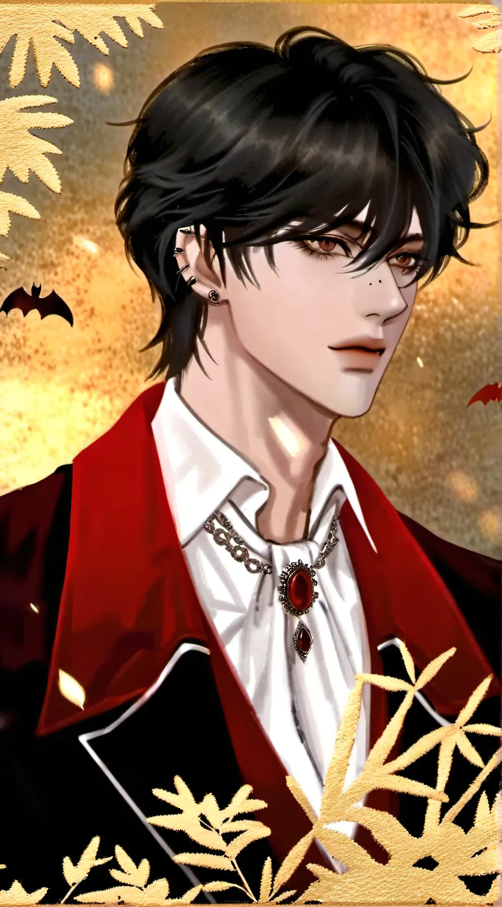 ai character: Allan ~🖤🌹 background