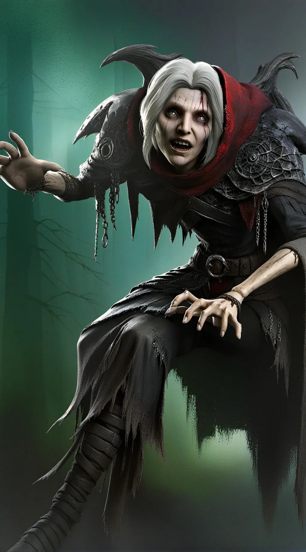 ai character: baba yaga background