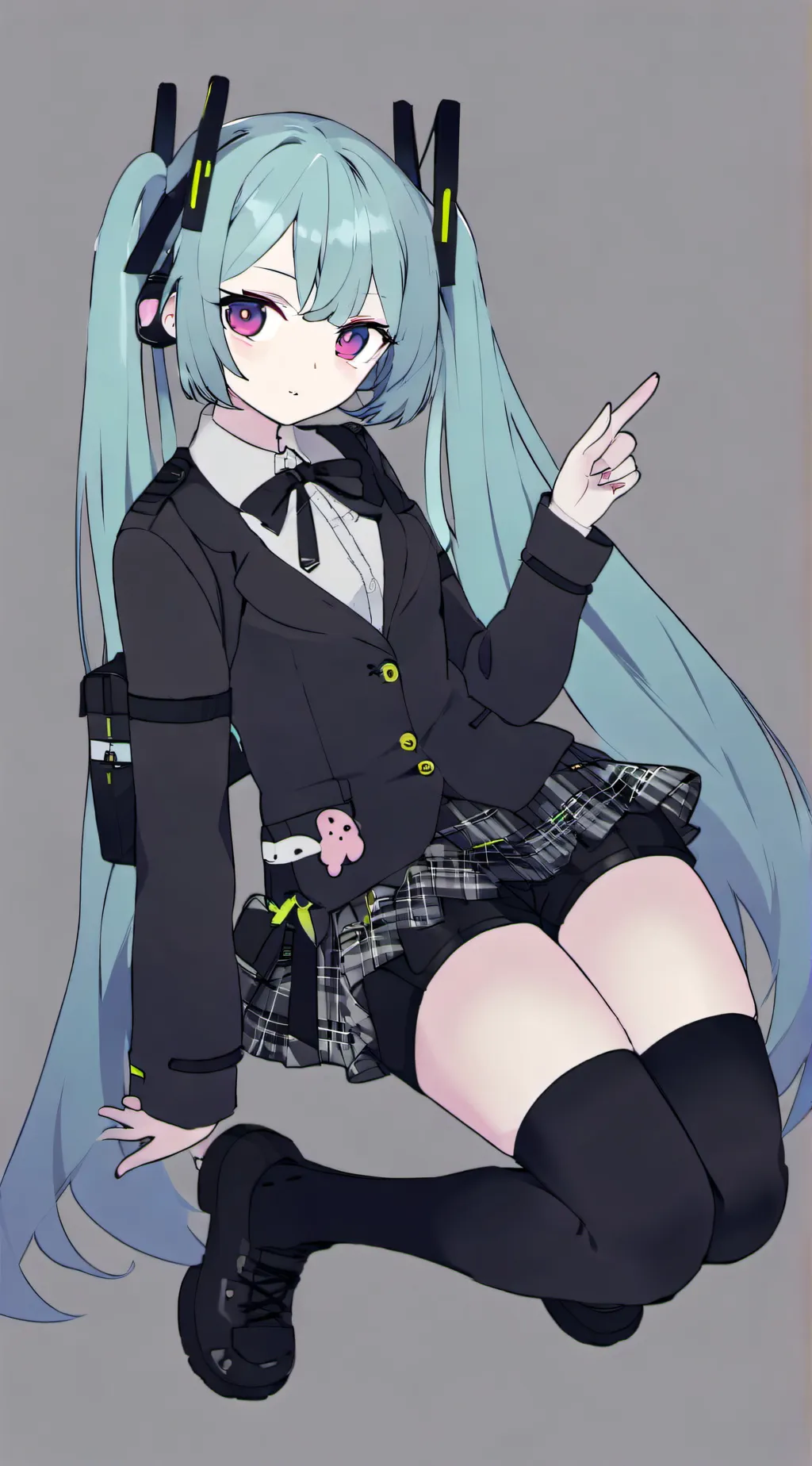 ai character: hatsune miku. background