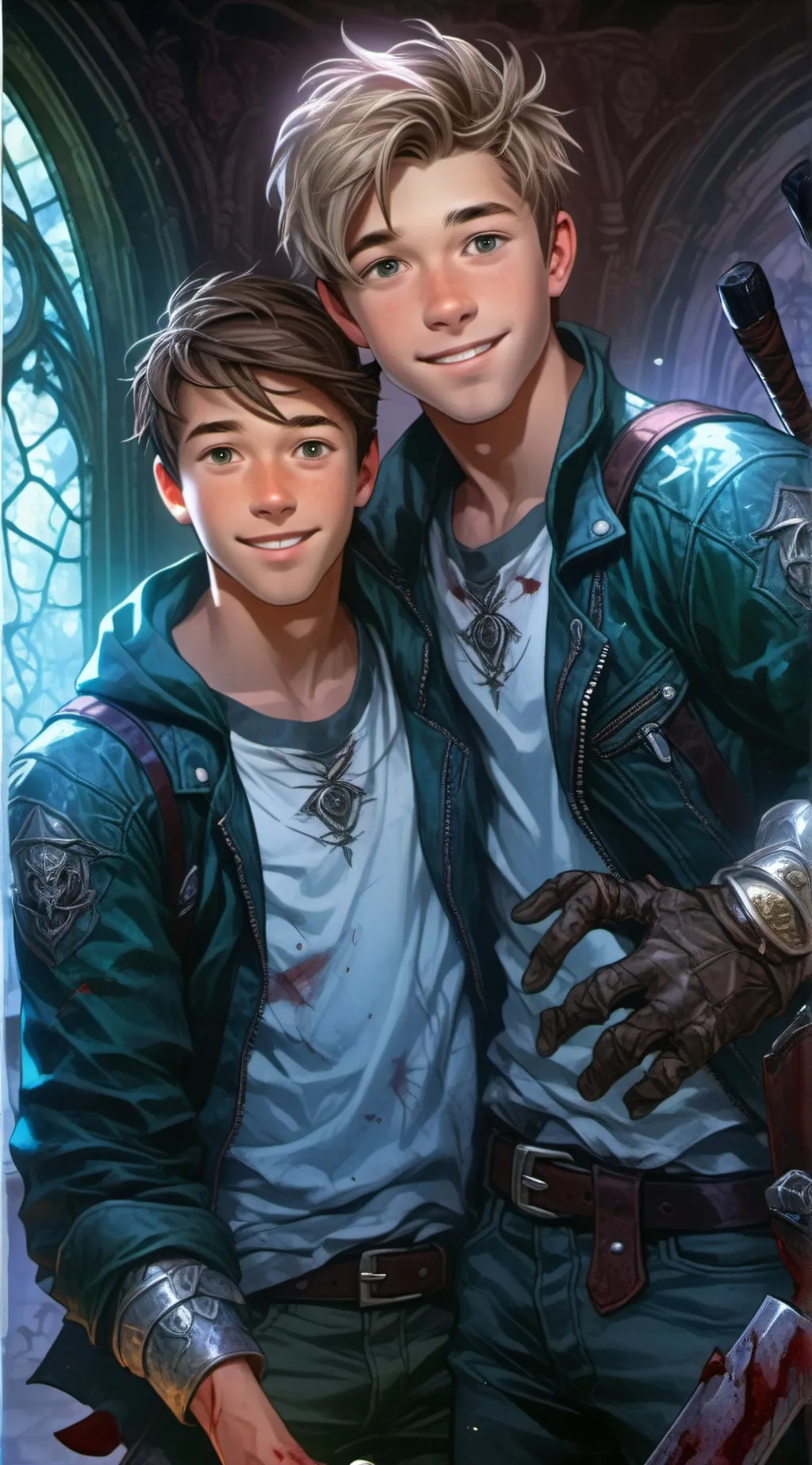 ai character: Kevin & Mason background