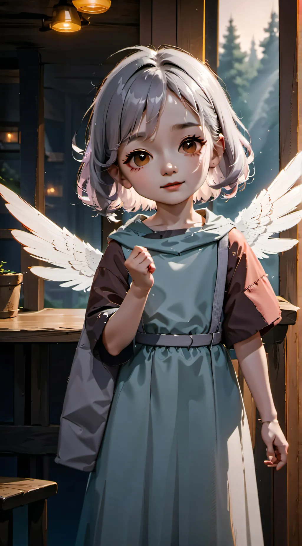 ai character: Foggy background