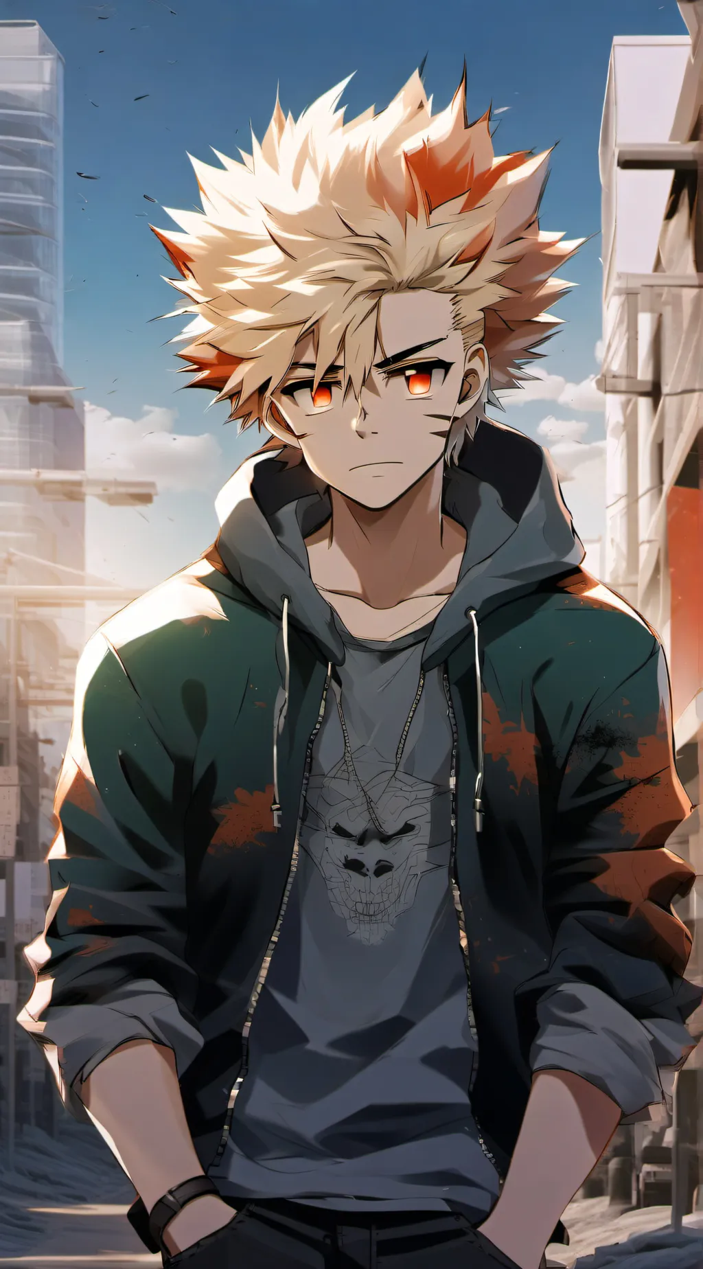 ai character: Bakugo Katsuki  background