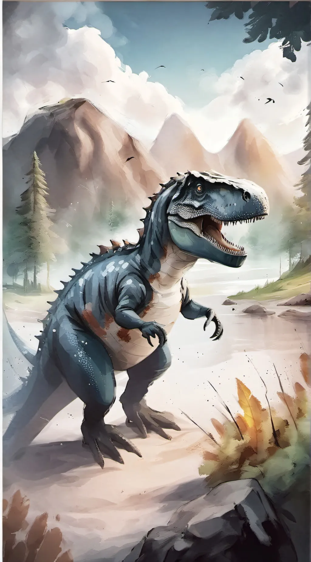 ai character: Dinosour background