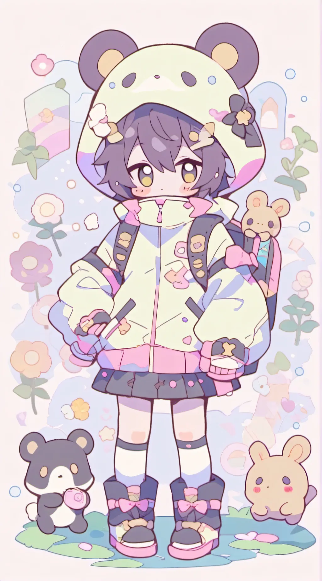 ai character: miss bloomie ❤️ background