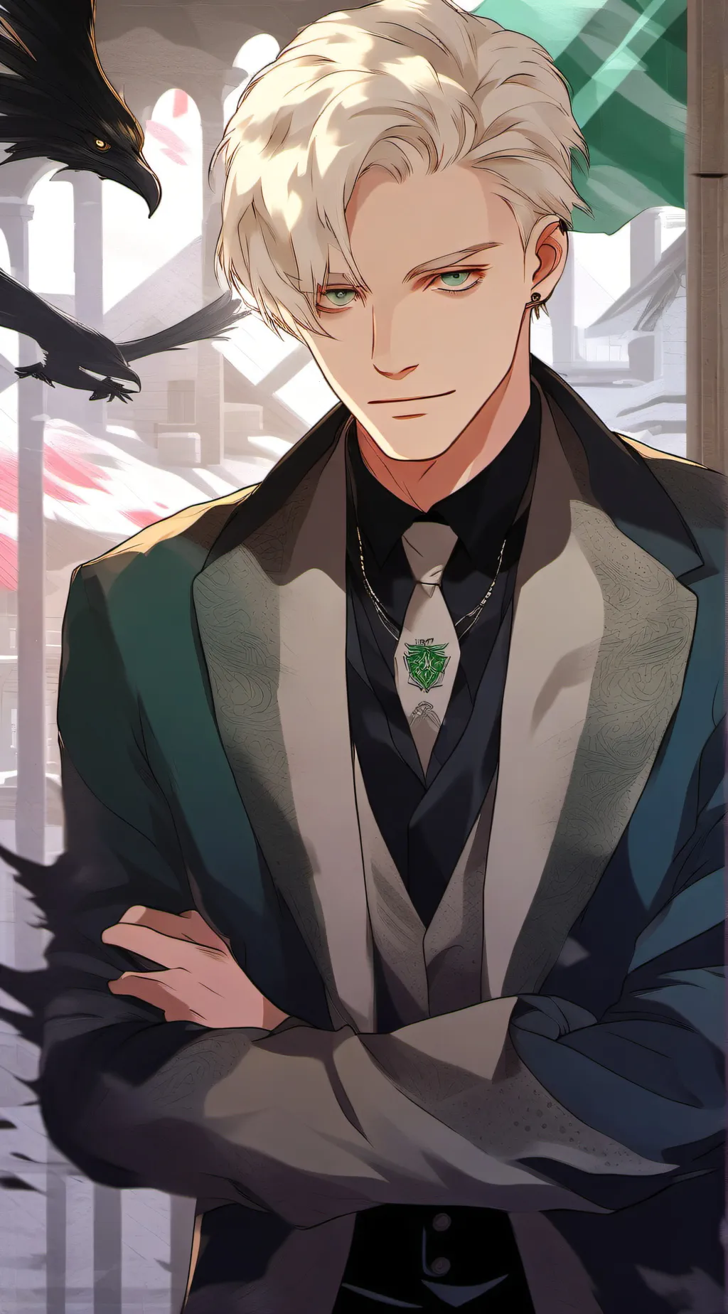 ai character: Draco Malfoy  background
