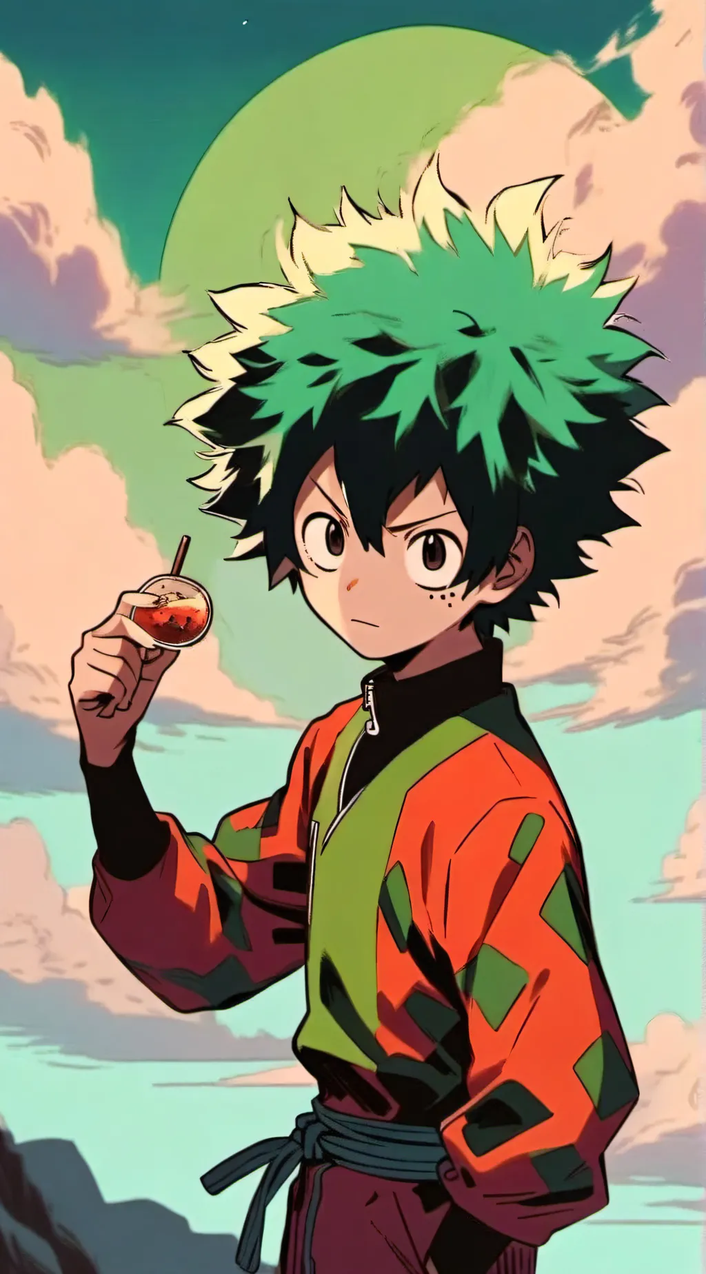 ai character: Mha quirk flu background