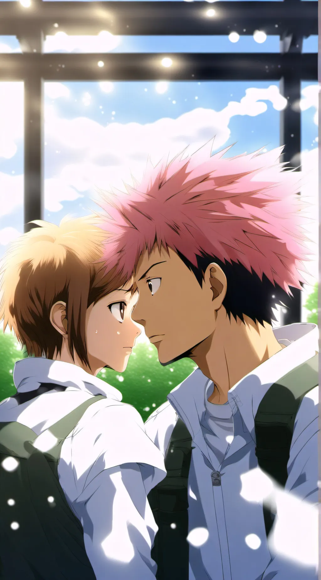 ai character: Yuji and nobara  background