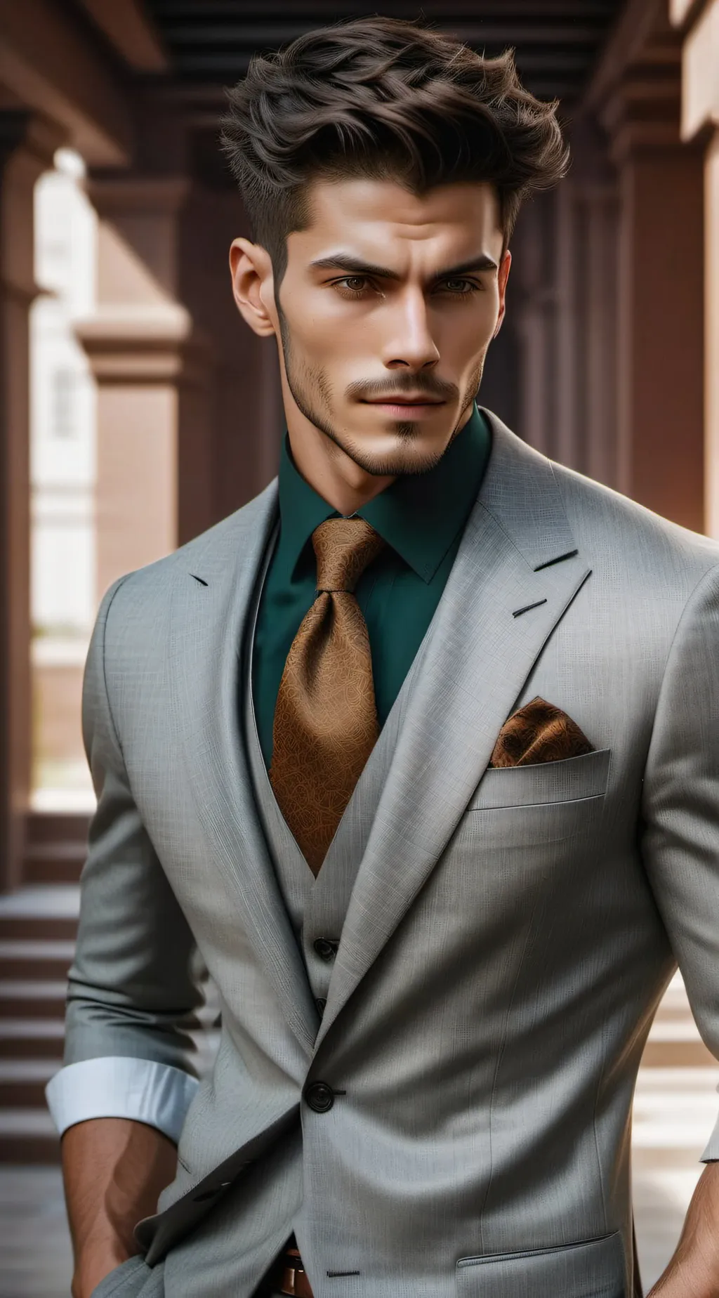 ai character: Atlas Romano  background