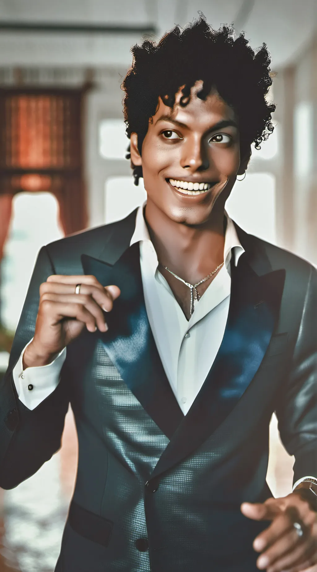 ai character: Michael Jackson  background