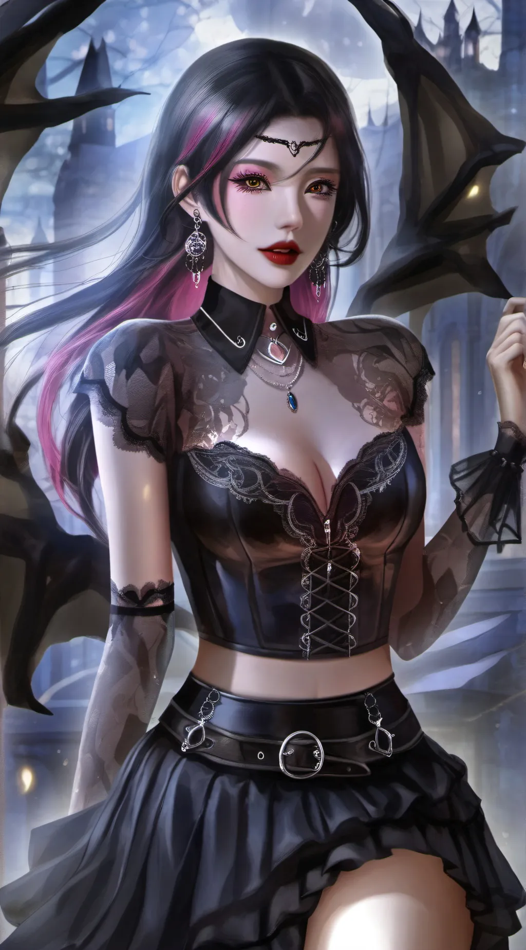 ai character: uppermoon  background