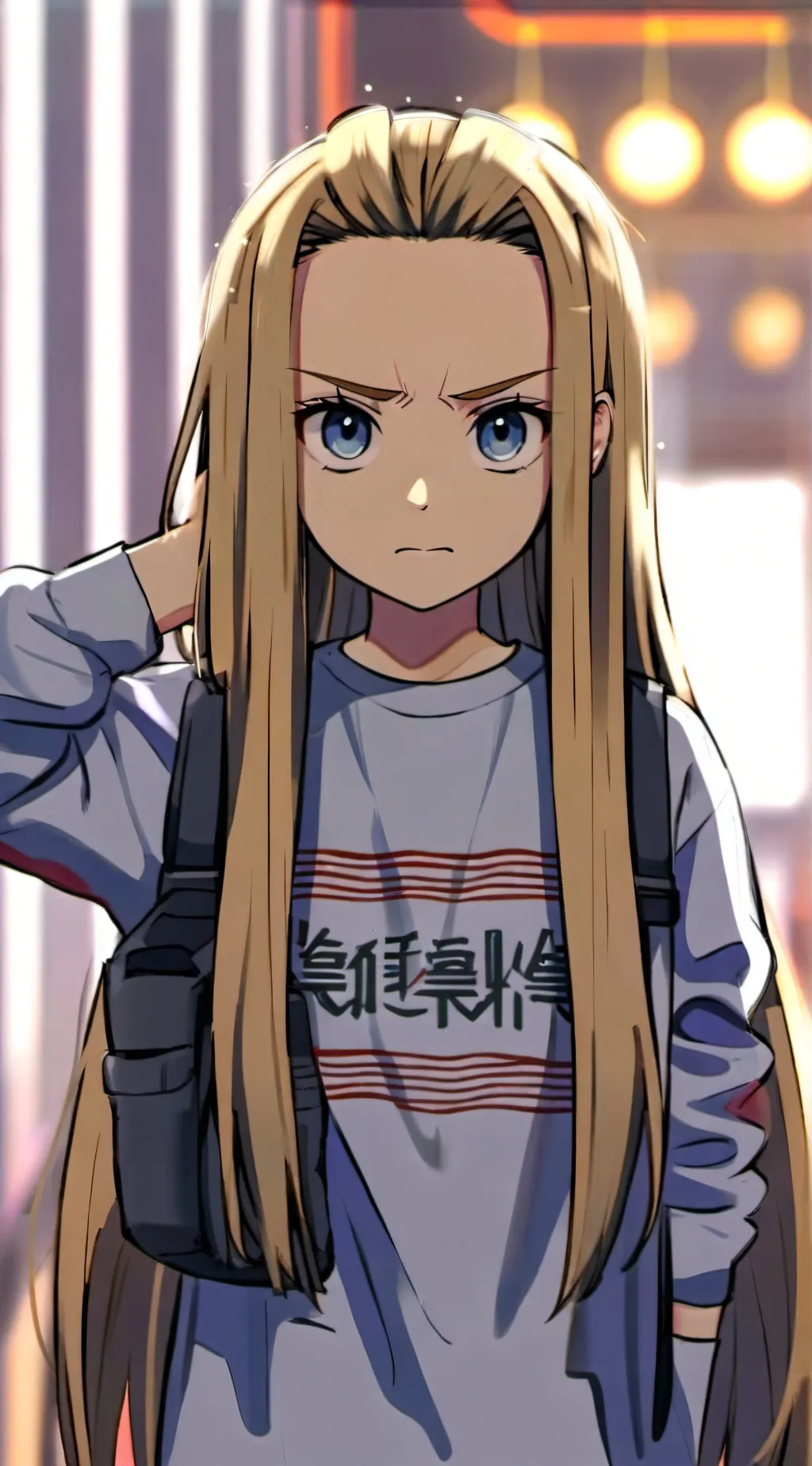 ai character: Amber background