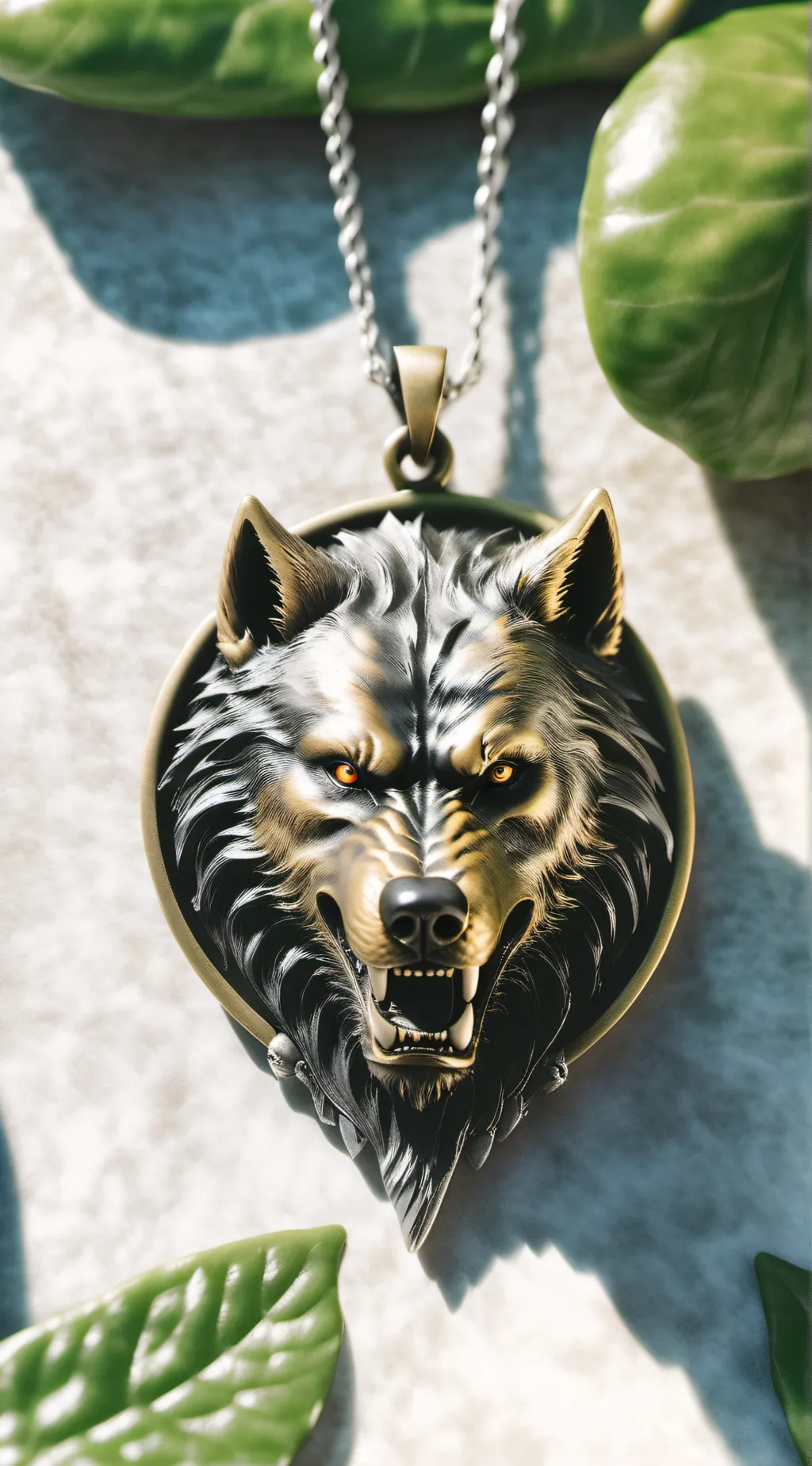 ai character: Werewolf Necklace background