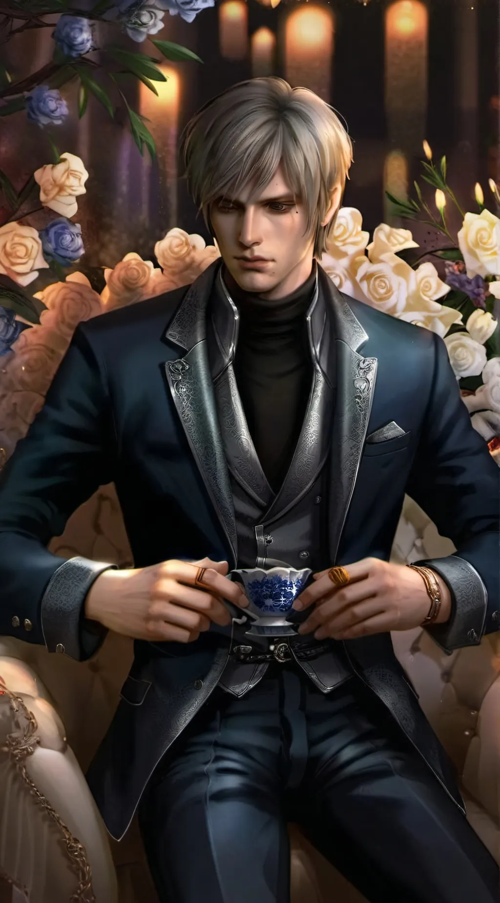 ai character: Leon background