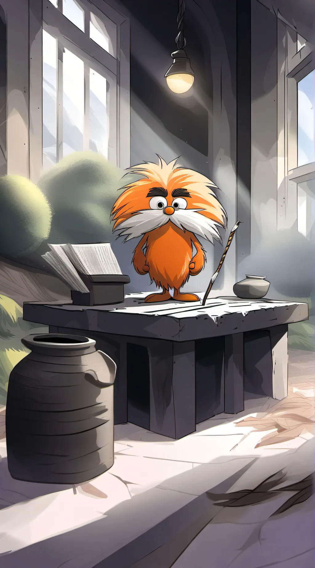 ai character: Preppy Lorax background