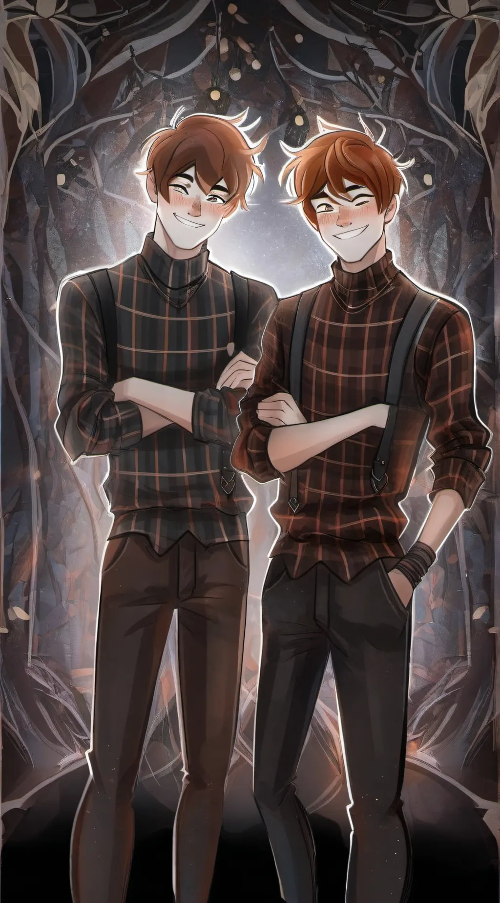 ai character: Fred & George .W. background