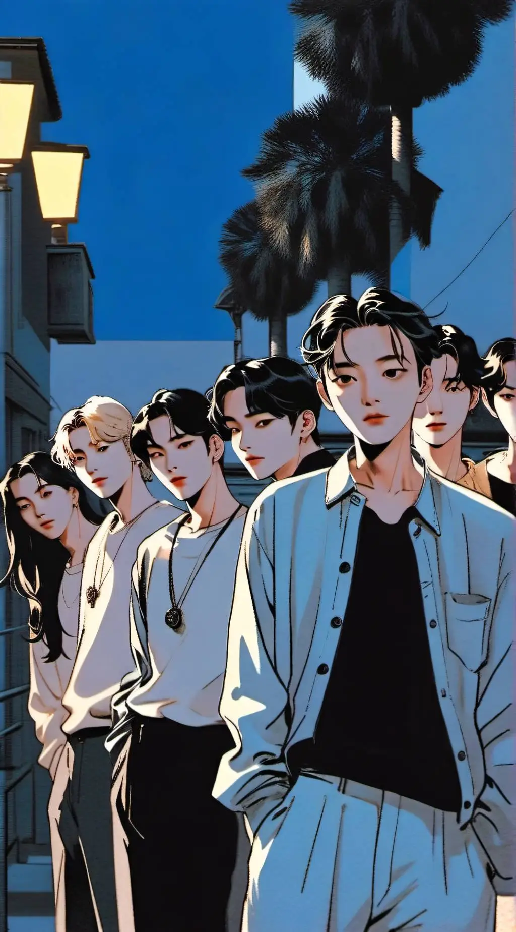 ai character: STRAY KIDS😝💫 background