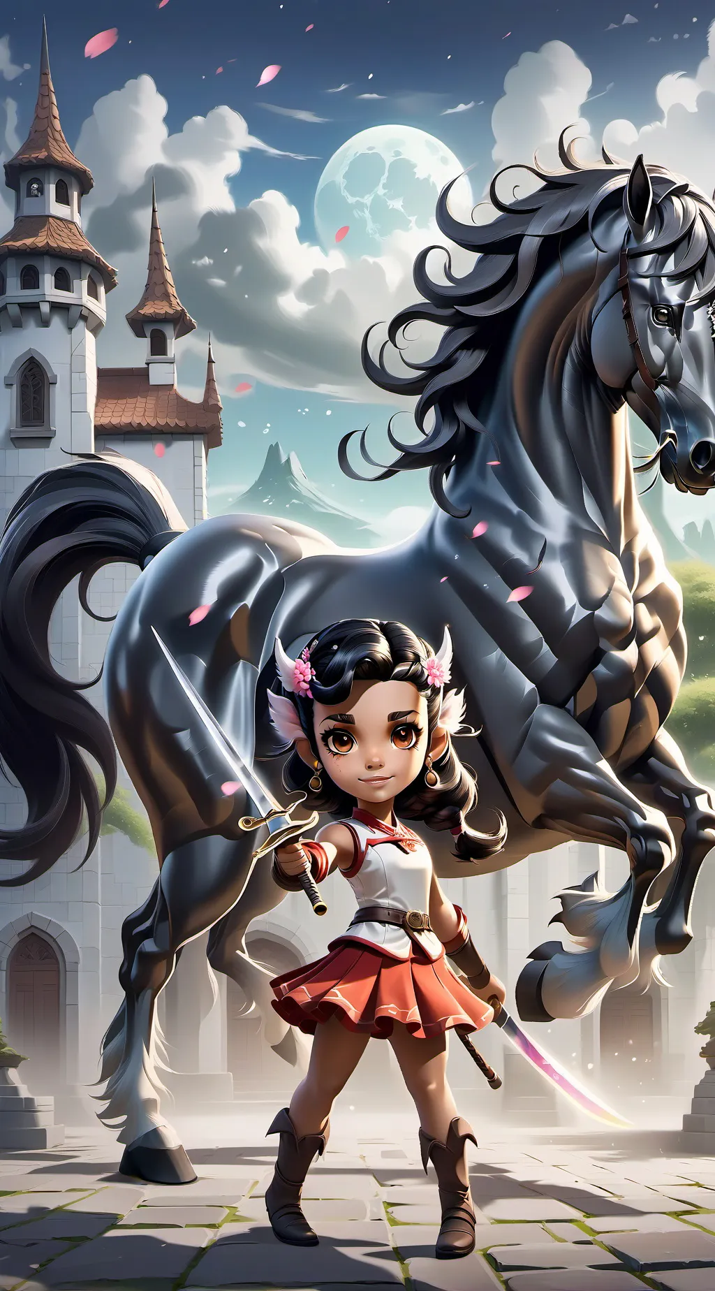 ai character: Unicorn Tino background