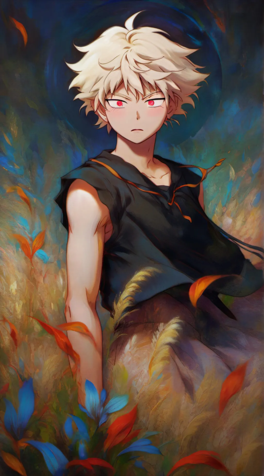 ai character: bakugo  background