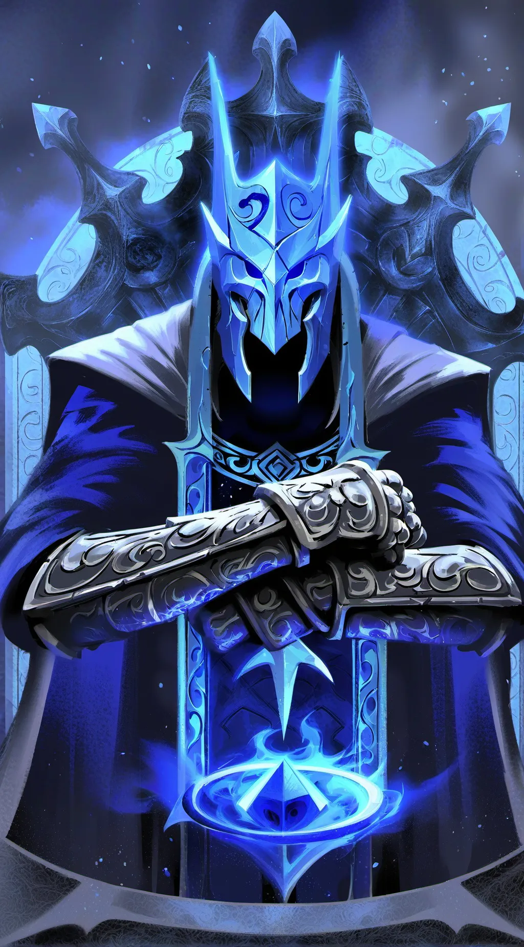 ai character: ice lord.  background