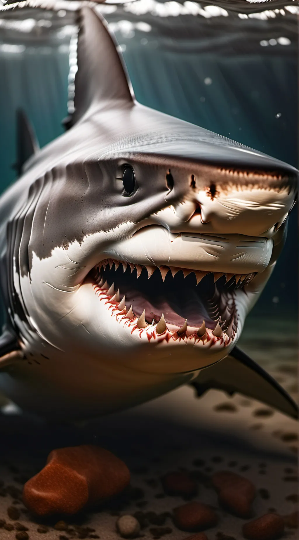 ai character: Aggressive shark background