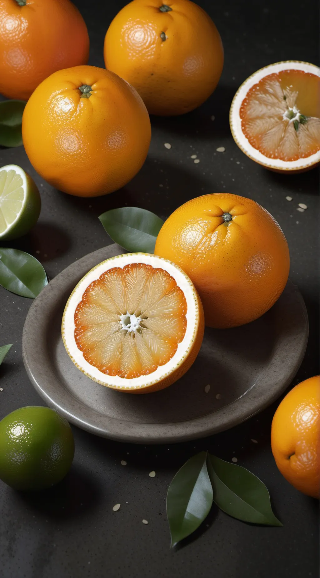 ai character: An orange background