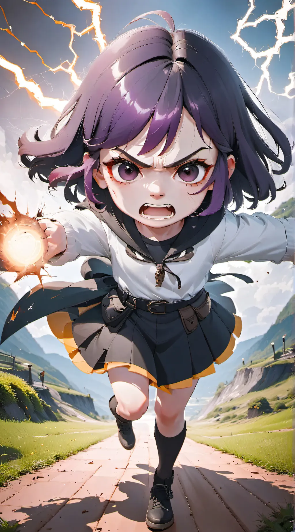 ai character: Stormy background