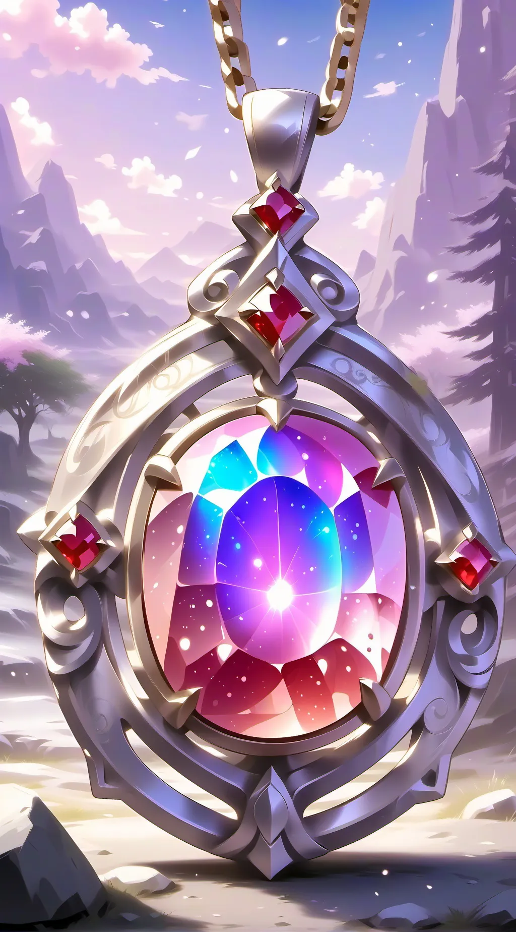 ai character: aincent amulett  background