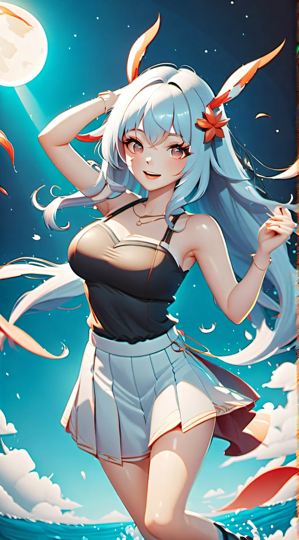 ai character: Shark girl background