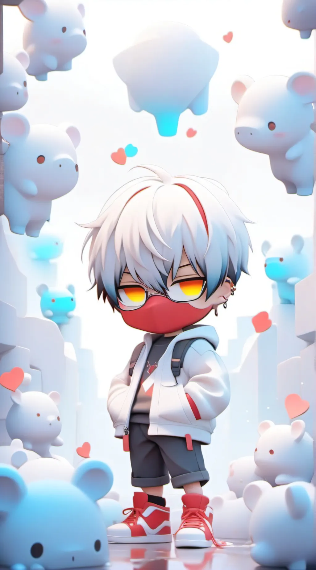 ai character: Shoto Todoroki  background