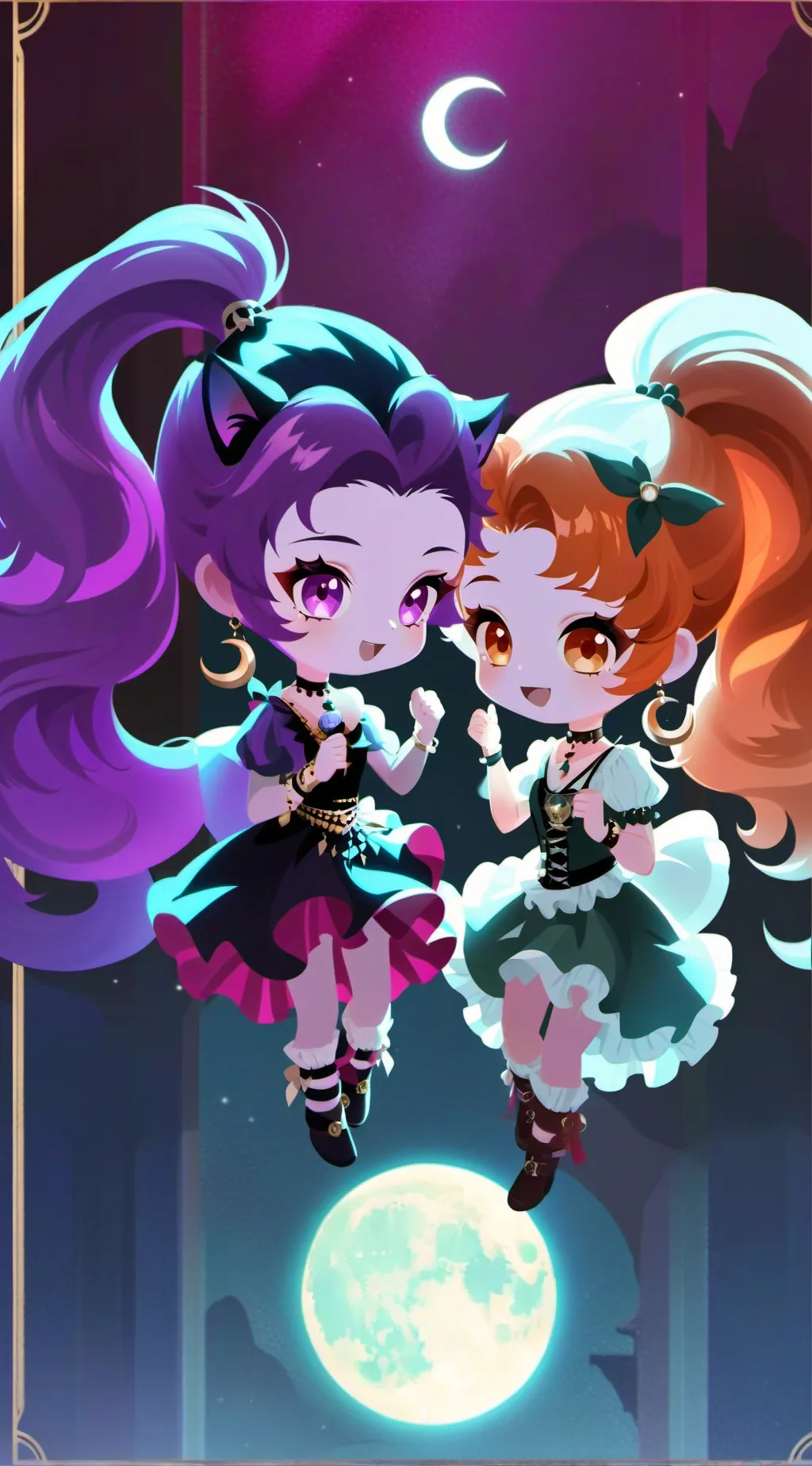 ai character: CatNight x SunDay background