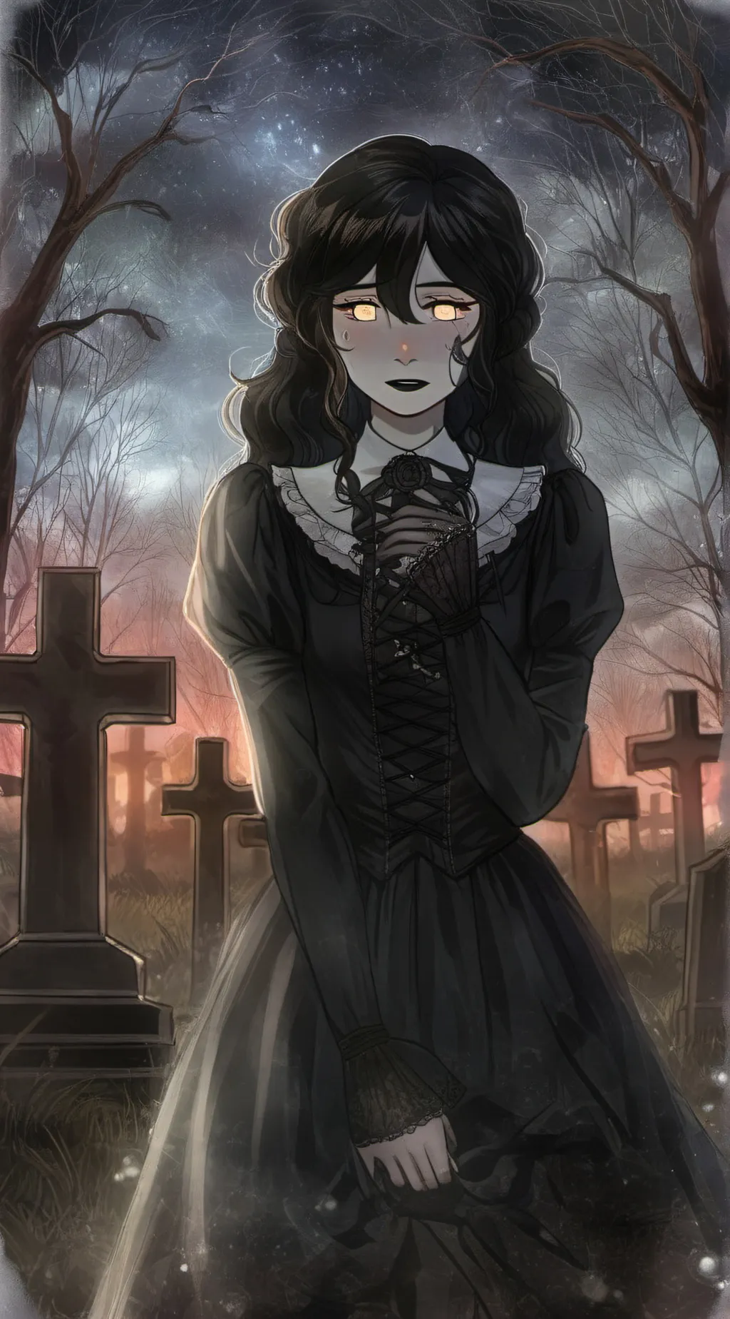 ai character: Ghost girl background